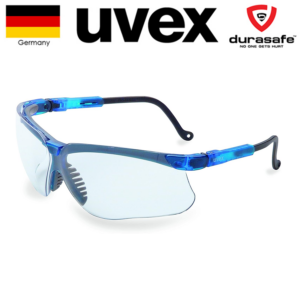 UVEX by Honeywell S3240X Genesis Safety Glasses: Blue Frame, Clear Len