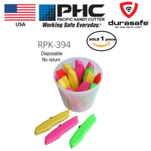PACIFIC HANDY CUTTER (PHC) BU-RPK-394 Plastic Fixed Blade Utility Knife, USA