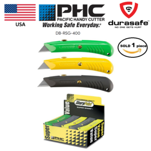 PACIFIC HANDY CUTTER (PHC) DB-RSG-400 Retractable Metal Utility Knife, USA