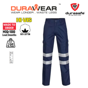 DURAWEAR Navy Work Pants with Reflective tape