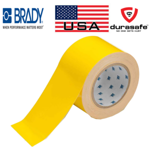 Brady 104342 ToughStripe Yellow Floor Marking Tape 3" x 100'