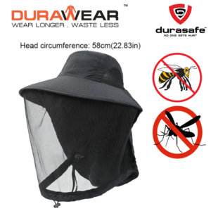 DuraWear Mosquito Hat Foldable with Hidden Net Mesh Repellent Insect Bee Protection