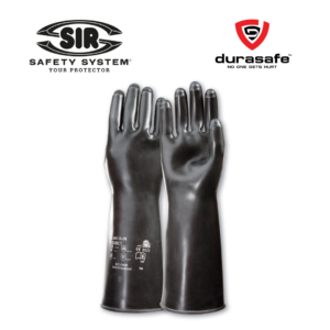 SIR MA2524 Butoject 14" 898 Extreme Chemical Gas Tight Butyl Rubber Glove Black Size 8-10