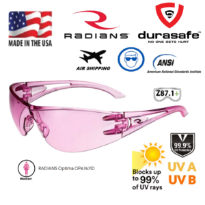 RADIANS Optima OP6767ID Women Safety Glasses with Pink Lens