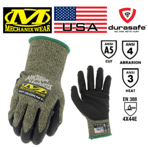 MECHANIX S37CG-06 Speedknit High Heat Cut Resistant Nitrile Coated Knit Glove Green Size S/M, L/XL