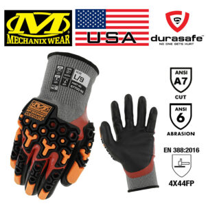 MECHANIX S77DQ-58 Speedknit M-Pact Chemical Impact Cut Resistant Nitrile Coated Knit Glove Red Size M,L,XL