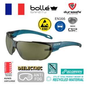 BOLLE SWIFTN20U Swift Safety Spectacle Smoke Anti-Scratch/Anti-Fog Len